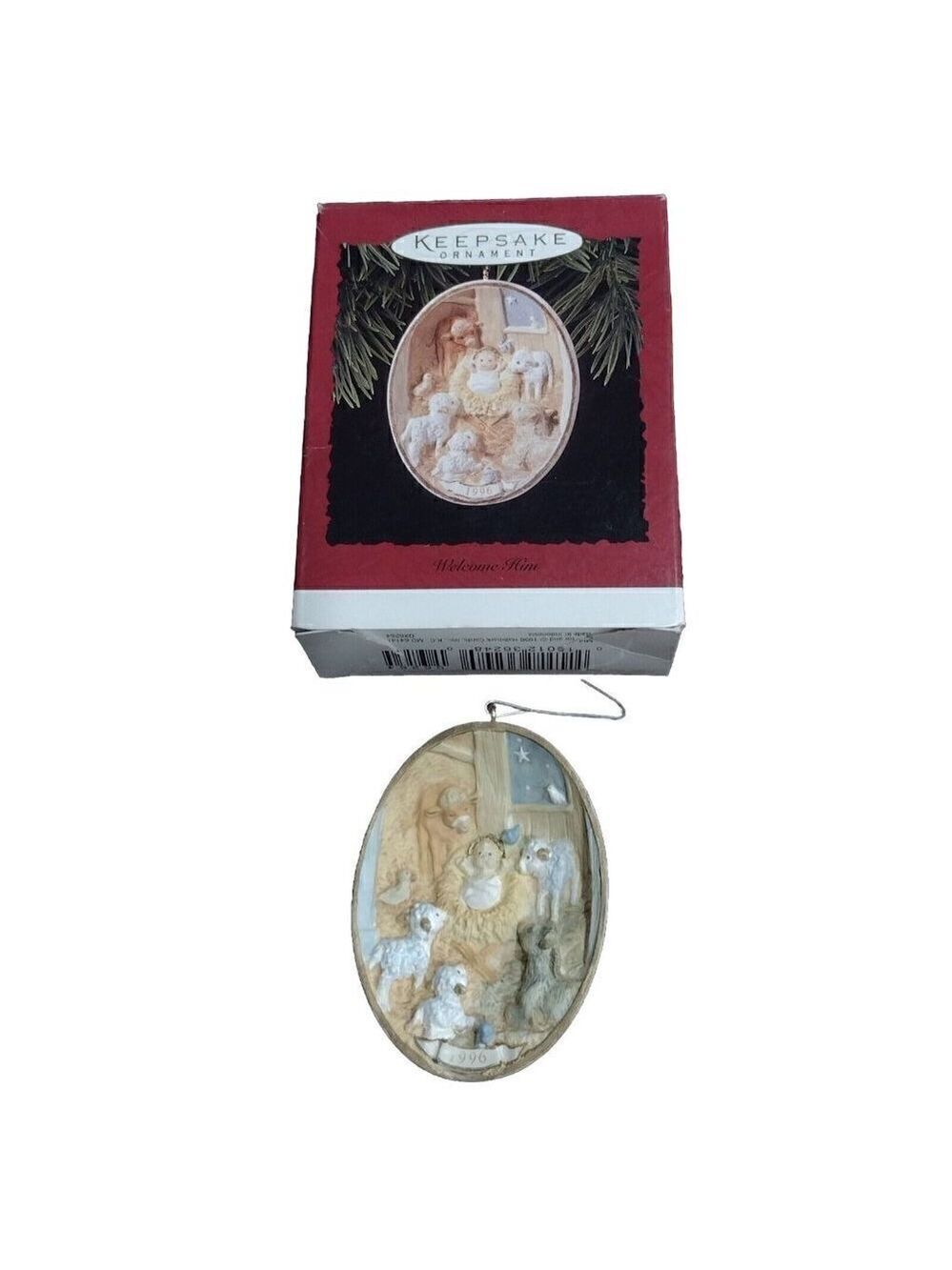 Vintage Hallmark Keepsake Ornament 1996 Welcome Him Sue Tague